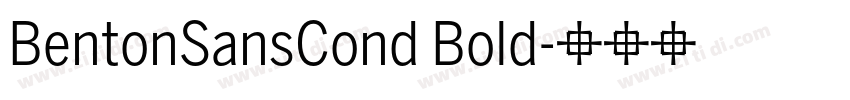 BentonSansCond Bold字体转换